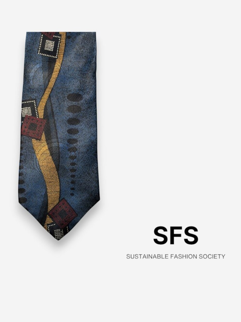 Vintage Erreuno Milano Italian Silk Geometric Tie - Picture 4 of 6